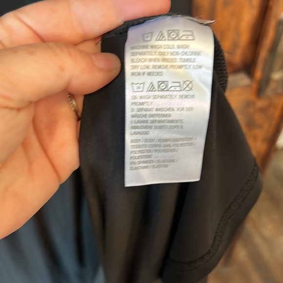 Black slip dress short sleeve elbow length size 1xp attitudes by Renee - Picture 4 of 4